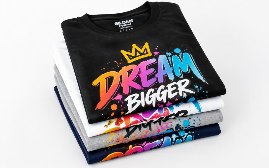 Sample of T-shirt Printing and DTF